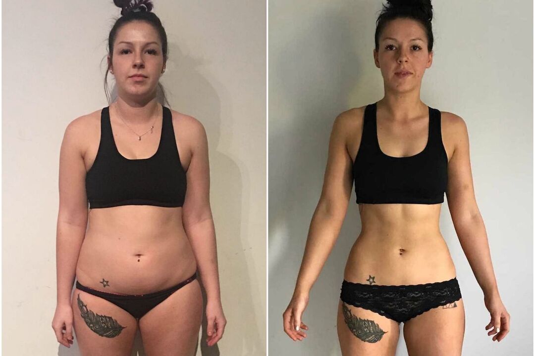 sebelum dan sesudah penurunan berat badan